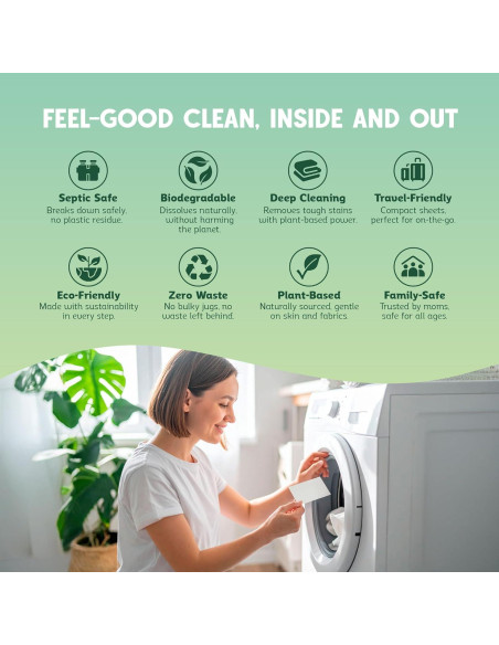 Hojas de detergente QLEAN 10 cargas Rubí Atardecer Placentero