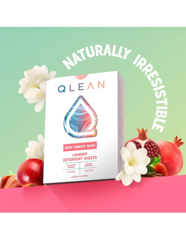 Hojas de detergente QLEAN 10 cargas Rubí Atardecer Placentero