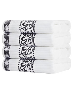 Juego de 4 Toallas de Baño Superior Algodón Atenas Negro