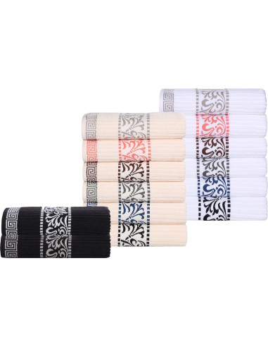 Juego de 4 Toallas de Baño Superior Algodón Atenas Negro