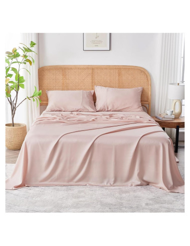 Sábana Superior SIJO Eucalipto Rosa Twin/Twin XL 100% Lyocell