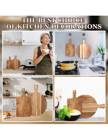 Juego de 2 Tablas de Cortar de Madera de Acacia Hsei 40.64x30.48cm