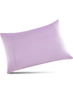 Funda de Almohada de Satén MEILA Estándar 2 Piezas Púrpura 2