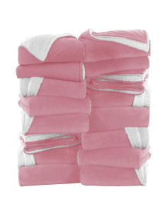 Manta de Sherpa Rosa Bebé IR Habitaciones Imperiales 127x152 cm - Paquete de 16