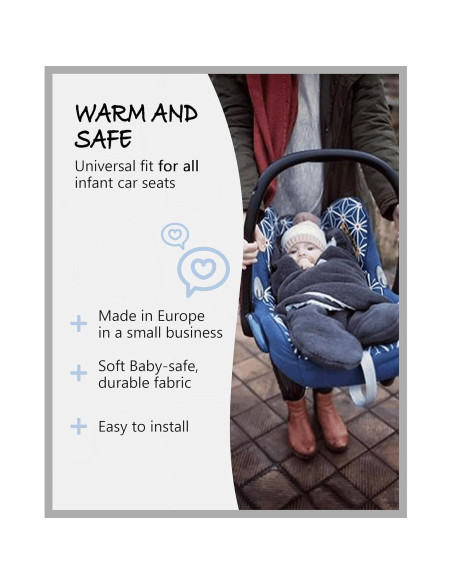 Manta para Asiento de Coche Bebé Swaddyl 80x100cm Beige