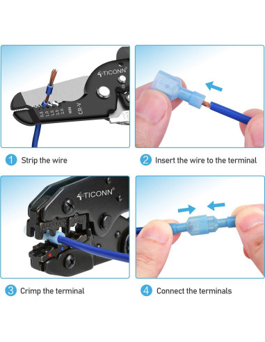 Kit de 100 Conectores de Desconexión Rápida TICONN Nylon