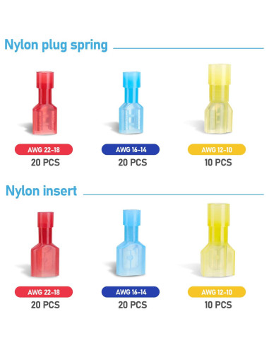 Kit de 100 Conectores de Desconexión Rápida TICONN Nylon