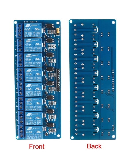 Módulo de Relé de 8 Canales Lystin DC 5V 10A para Microcontroladores