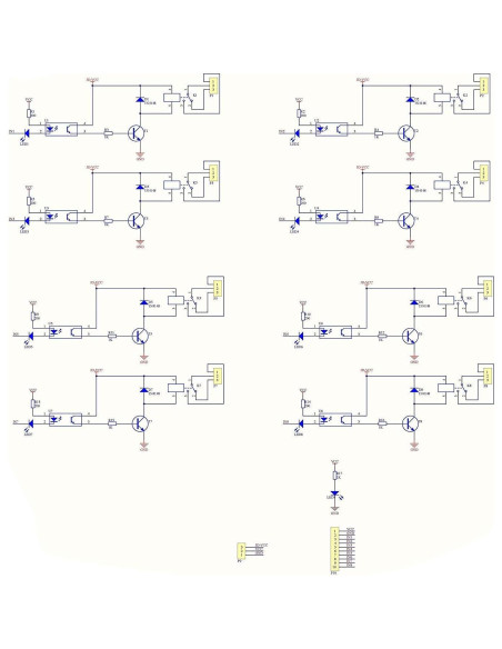Módulo de Relé de 8 Canales Lystin DC 5V 10A para Microcontroladores