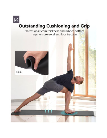 Mata de Yoga Profesional KEEP 5mm Antideslizante Ecológica