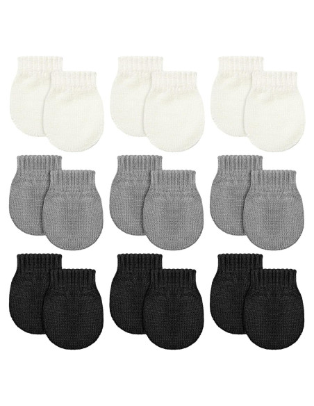 9 Pares de Manoplas de Invierno para Bebés SATINIOR - 0-6 Meses