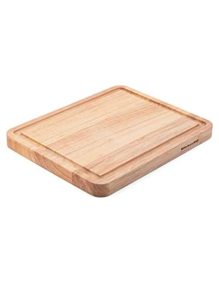 Tabla de Cortar KitchenAid Clásica Madera de Caucho 25.4x20.6cm