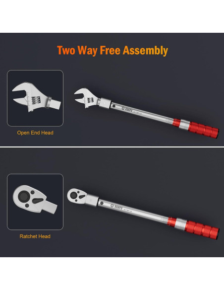 Llave de Torque Ajustable VANPO 1/2 Pulgada 13.6-230.5 Nm