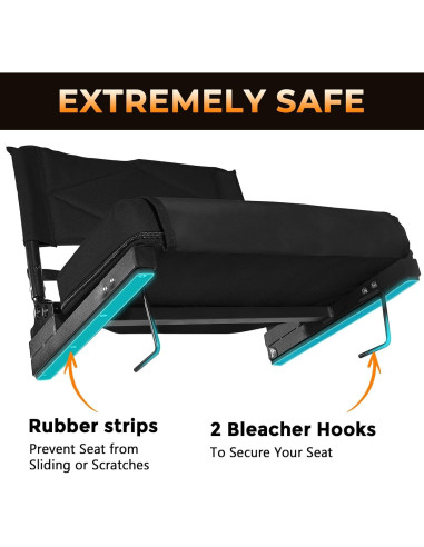 Silla de Estadio Plegable Behairity BYASS con Respaldo Alto