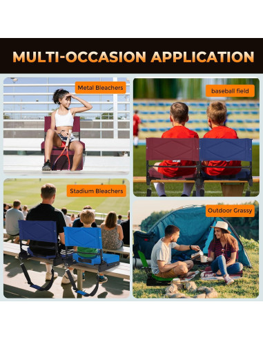 Silla de Estadio Plegable Behairity BYASS con Respaldo Alto