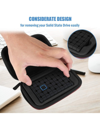 Funda ProCase EVA para SSD Samsung T7 Touch 500GB 1TB 2TB - Negro