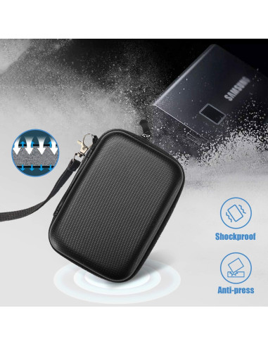 Funda ProCase EVA para SSD Samsung T7 Touch 500GB 1TB 2TB - Negro