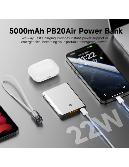 Cargador Portátil LIMETA PB20 C1 5000mAh 22W Carga Rápida