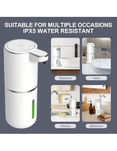 Dispensador Automático de Jabón Espumoso GuDoQi 380ml USB-C