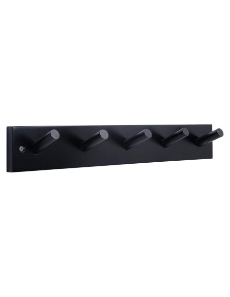 Perchero de pared WEBI negro 5 ganchos 43.66 cm bambú