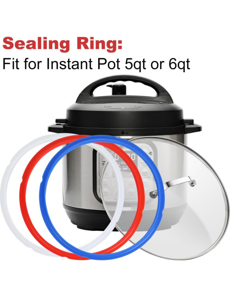 Anillo de Sellado de Silicona HAOERMEI 6qt para Ollas Instantáneas
