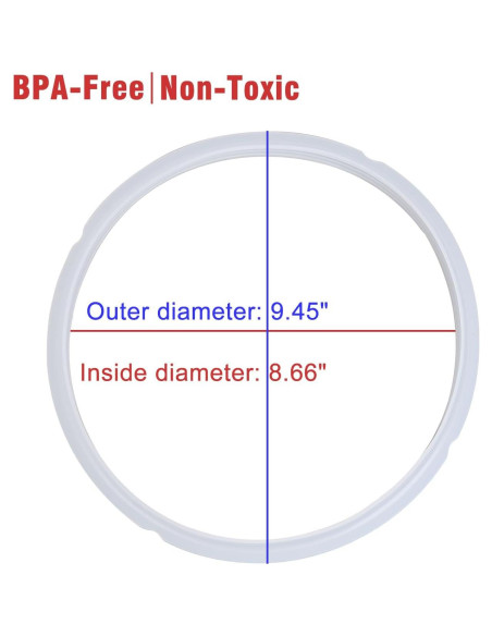 Anillo de Sellado de Silicona HAOERMEI 6qt para Ollas Instantáneas