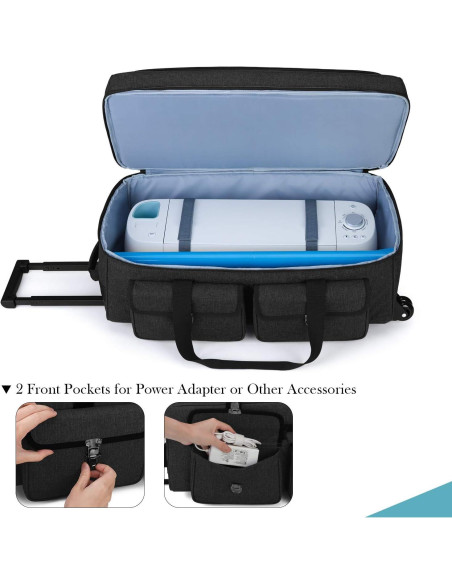 Bolsa de Transporte Rodante Yarwo para Cricut y Silhouette 59x30x24cm