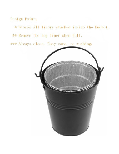 Cubeta de Grasa Firsgrill 14cm con 12 Forros para Parrilla