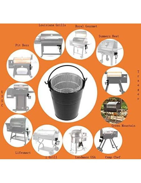 Cubeta de Grasa Firsgrill 14cm con 12 Forros para Parrilla