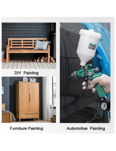 Kit Pistola de Pulverización HVLP Dotool DTQ8010 600cc 3 Boquillas 2
