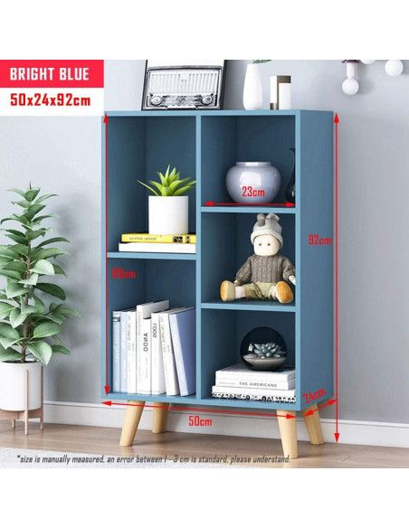 Estantería Abierta IOTXY de Madera Azul Brillante 3 Niveles