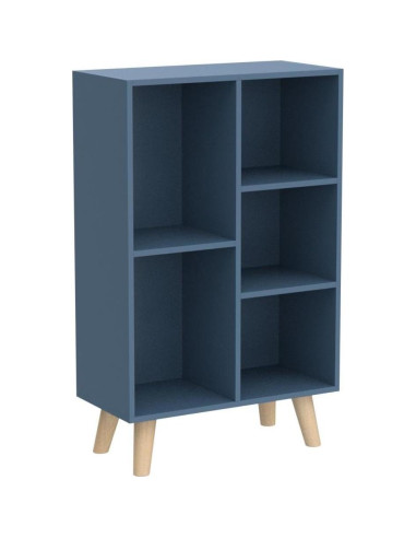 Estantería Abierta IOTXY de Madera Azul Brillante 3 Niveles