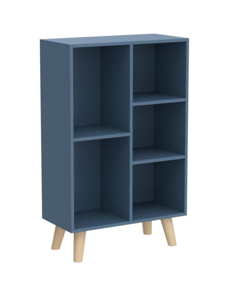 Estantería Abierta IOTXY de Madera Azul Brillante 3 Niveles