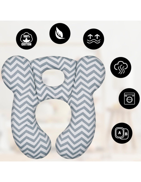 Almohada de Viaje Suave XIGGA para Bebés - Ergonomía Floral