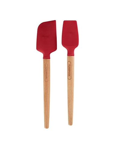 Juego de 2 Espátulas Mini Farberware Silicona Rojo 20.32 cm