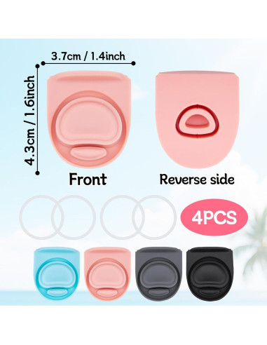 4 Tapones de Repuesto y Anillos Owala FreeSip 16-40oz Silicona