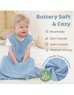 Saco de dormir Freelooper 0.5 Tog para bebés 0-6 meses azul 2
