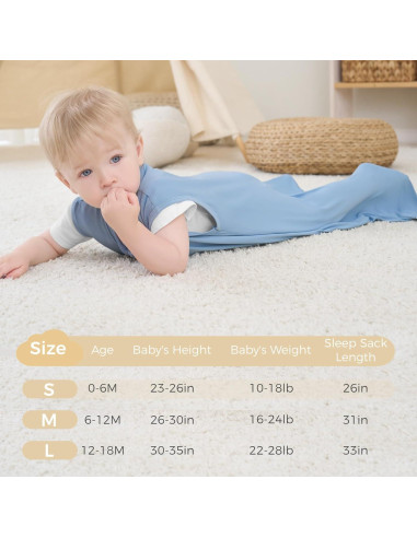 Saco de dormir Freelooper 0.5 Tog para bebés 0-6 meses azul