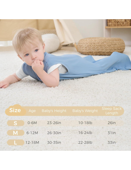 Saco de dormir Freelooper 0.5 Tog para bebés 0-6 meses azul