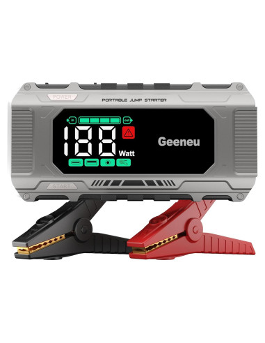 Arrancador de Batería Portátil Geeneu W26 6000A 12V con Pantalla