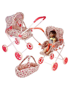Carrito de Muñecas 3-en-1 The New York Doll Collection Floral