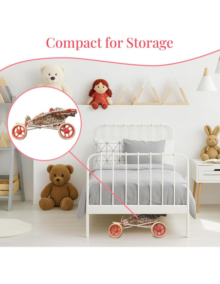 Carrito de Muñecas 3-en-1 The New York Doll Collection Floral