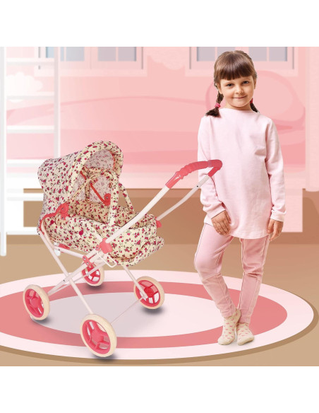 Carrito de Muñecas 3-en-1 The New York Doll Collection Floral