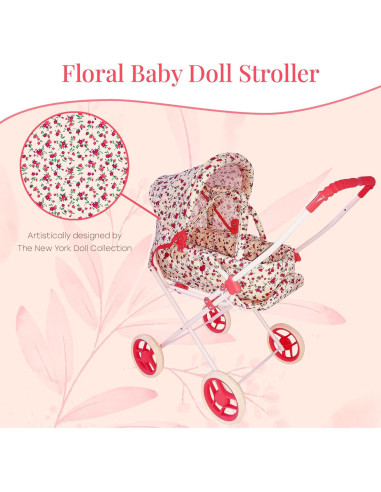 Carrito de Muñecas 3-en-1 The New York Doll Collection Floral