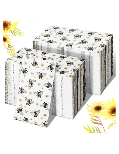 Toallas de Mano Desechables Karenhi 200 Pcs Abeja 20x11 cm