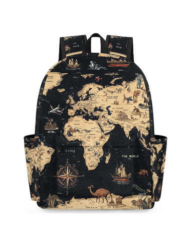 Mochila Infantil PATTERNFUL 15" Mapa del Mundo Resistente