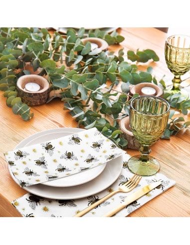 Toallas de Mano Desechables Karenhi 200 Pcs Abeja 20x11 cm