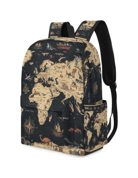 Mochila Infantil PATTERNFUL 15" Mapa del Mundo Resistente