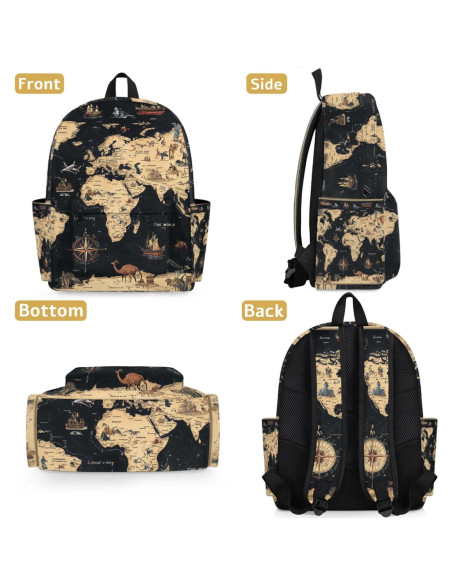 Mochila Infantil PATTERNFUL 15" Mapa del Mundo Resistente