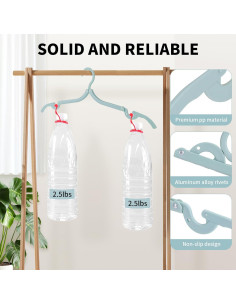 Perchas de Viaje Plegables Actmuen 50 Pcs Livianas Multicolor 2